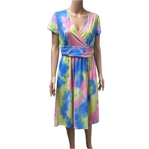 OUGES Boutique- NWT Tie-Dye Dress Size Medium